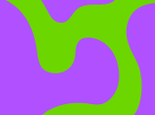 illustratie van kronkelvorm in paars en groen