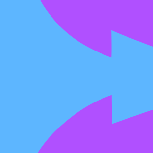 illustratie pijl in blauw en paars