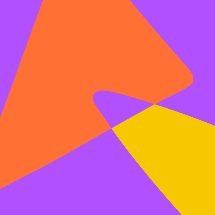 Geel en oranje driehoeken op paarse achtergrond