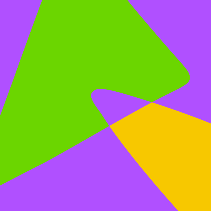 Geel en groene driehoeken op paarse achtergrond