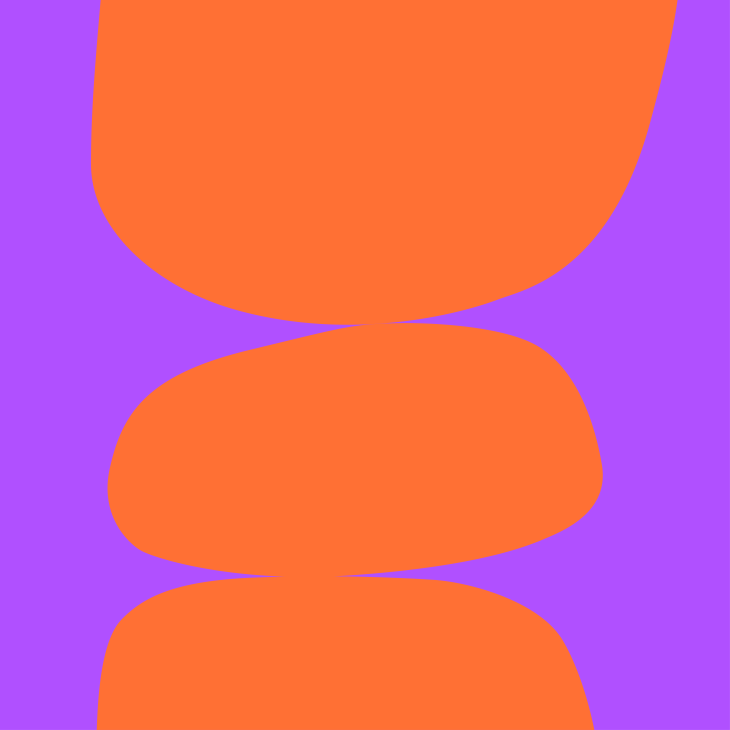 Illustratie van opgestapelde stenen in paars en oranje