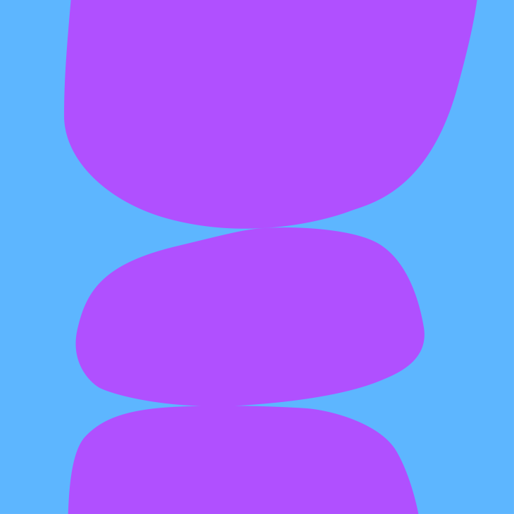 Illustratie van opgestapelde stenen in paars en blauw