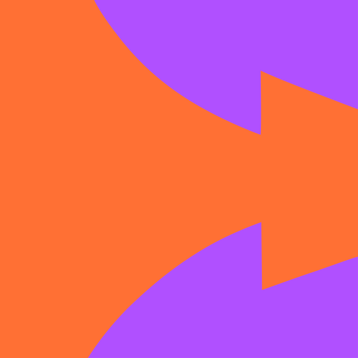 illustratie pijl in oranje en paars