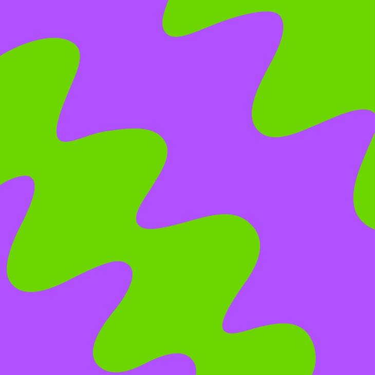 illustratie van diagonale kronkels in paars en groen