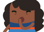Een illustratie een vrouw die erg moe is en haar hand gapend voor haar mond houdt.