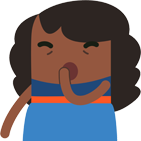 Een illustratie een vrouw die erg moe is en haar hand gapend voor haar mond houdt.